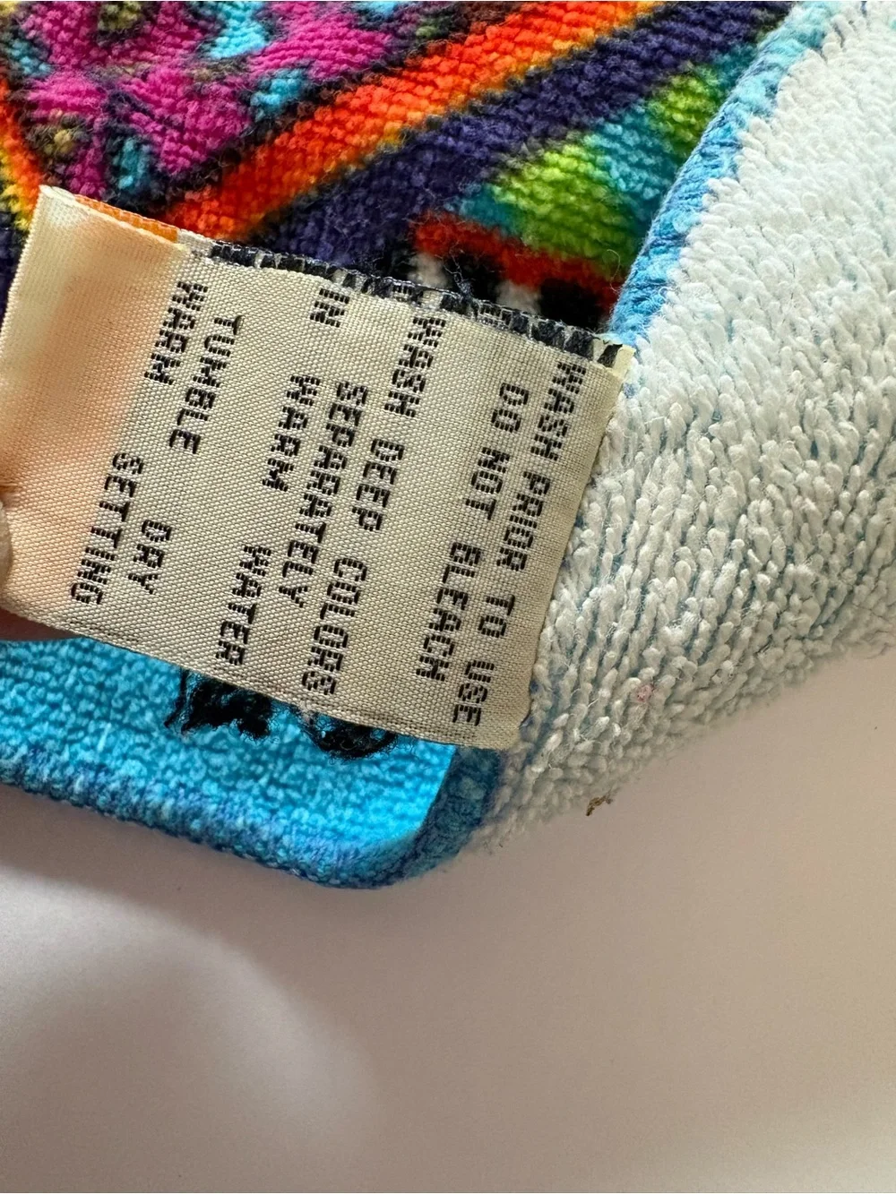 Vintage Mickey Mouse Bright Aqua Hand Towel
